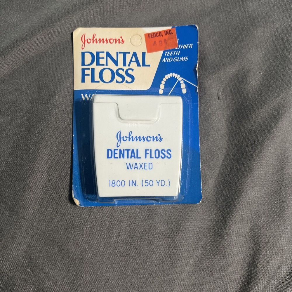 Vintage Johnson & Johnson Dental Floss Waxed 50 Yard